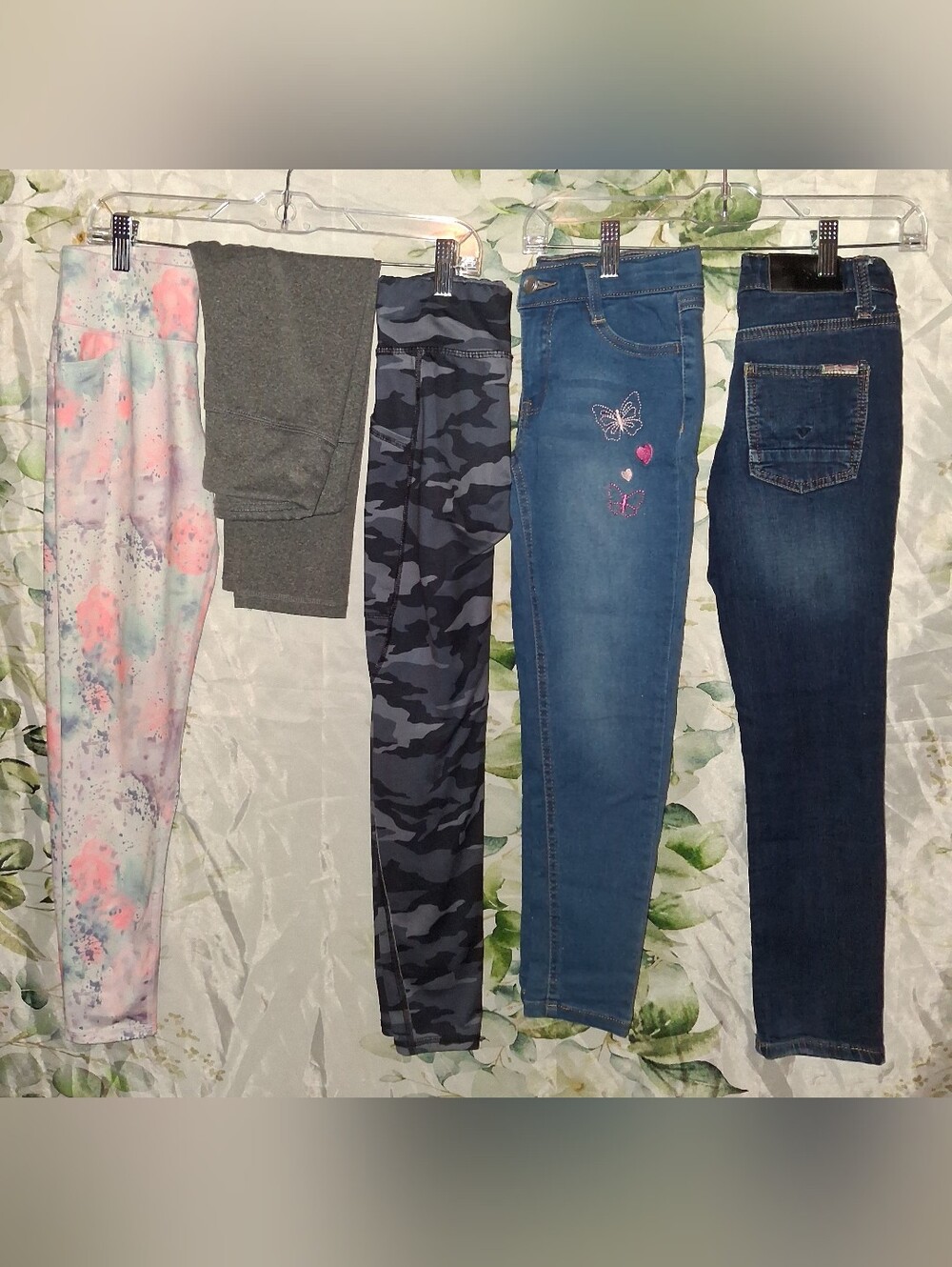 Girls Bundle: 5 PC Lot Of Jeans And Leggings